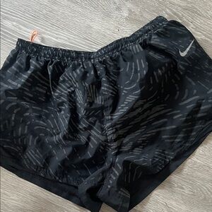 Nike Black and Gray Patterned Athletic Shorts